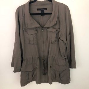 Calvin Klein 3/4 Sleeve Utility Jacket Large